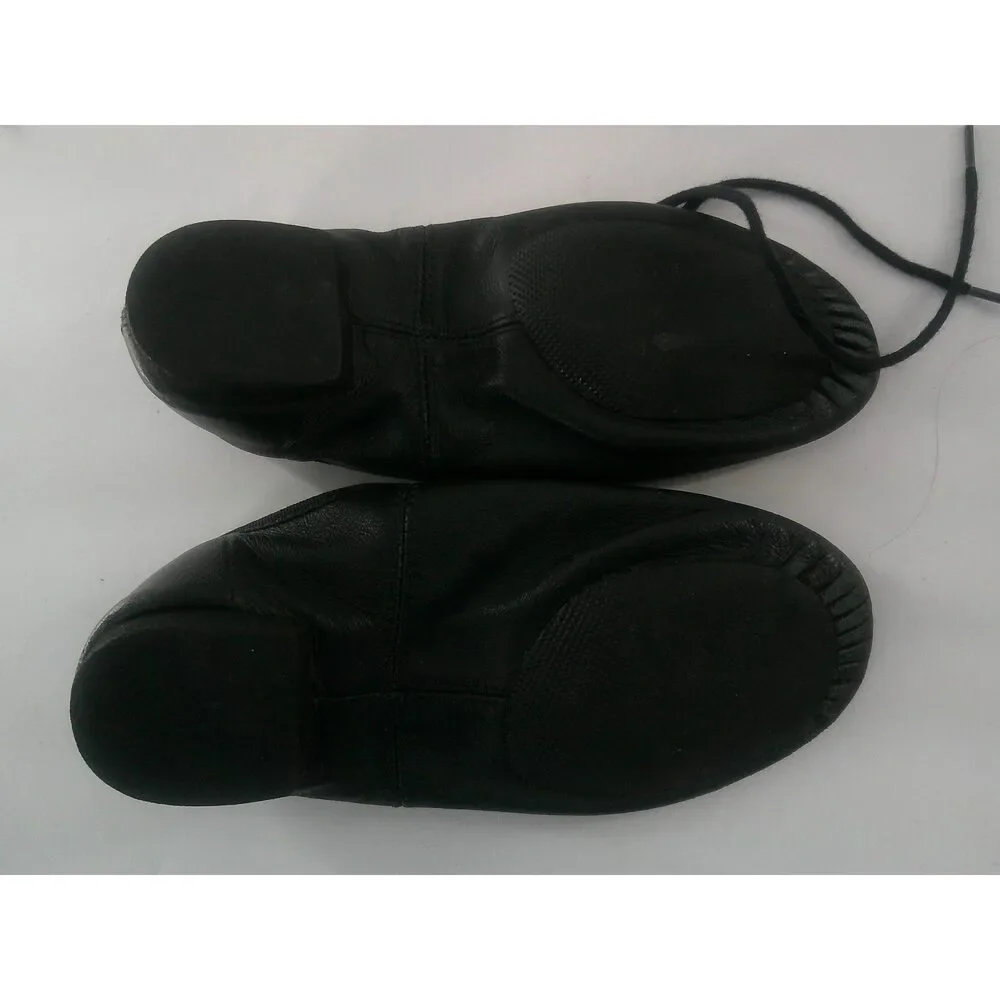 Pre-Owned Dance Jazz Shoes So Danca Kids 12M Lace Up Leather Slip On